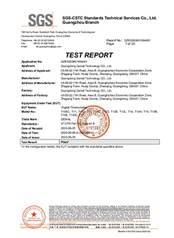 Electronic thermometers FCC