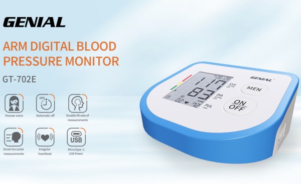 Genial GT-702E Smart Blood Pressure Monitor – Your Family's Health Guardian!