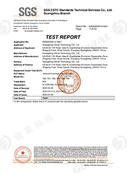 Infrared forehead thermometer FCC certification
