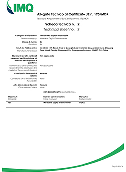 Medical Device MDR Certificate for Wireless Electronic Thermomete